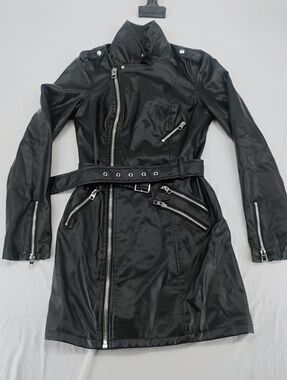Zara Small Black biker long sleeve skirt